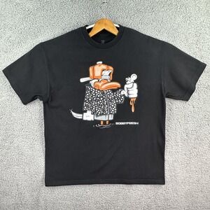 Bobby Fresh Shirt Mens Size XL Black Graphic You Dirty, Double Crossing Rat Tee